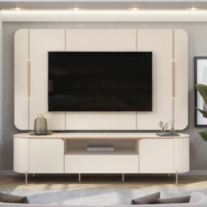 Bancada E Painel Dj Areta Off White/Off White