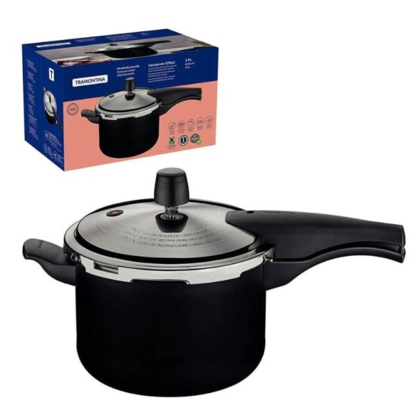 Panela De Pressão Tramontina Vancouver Effect 4,5L Preta - 20591420 - Imagem 2