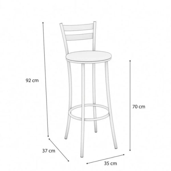 Banqueta Kappesberg Jade Preto Fosco - 1B699Prf-110 - Imagem 2