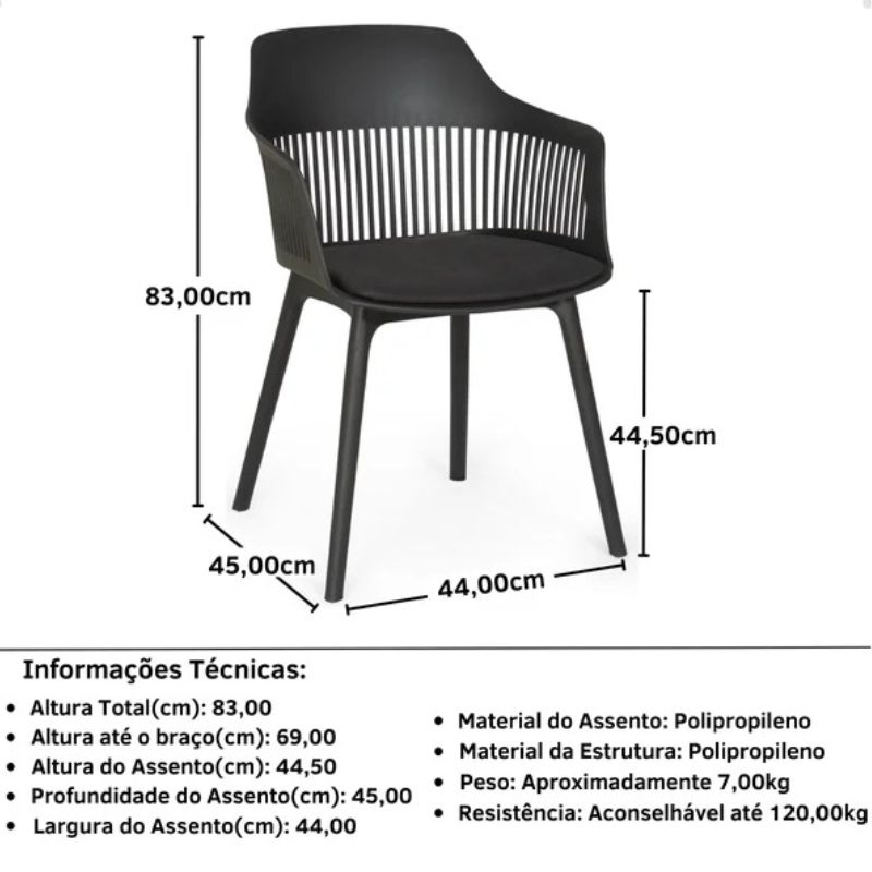 Cadeira Red Paris - Preta - Imagem 3