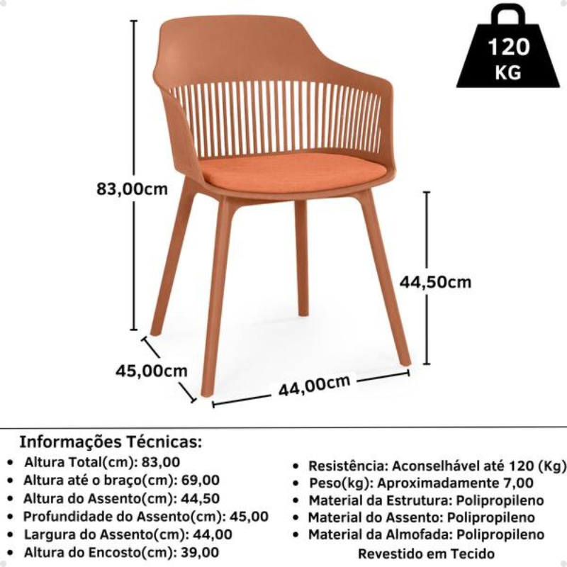 Cadeira Red Paris - Terracota - Imagem 3